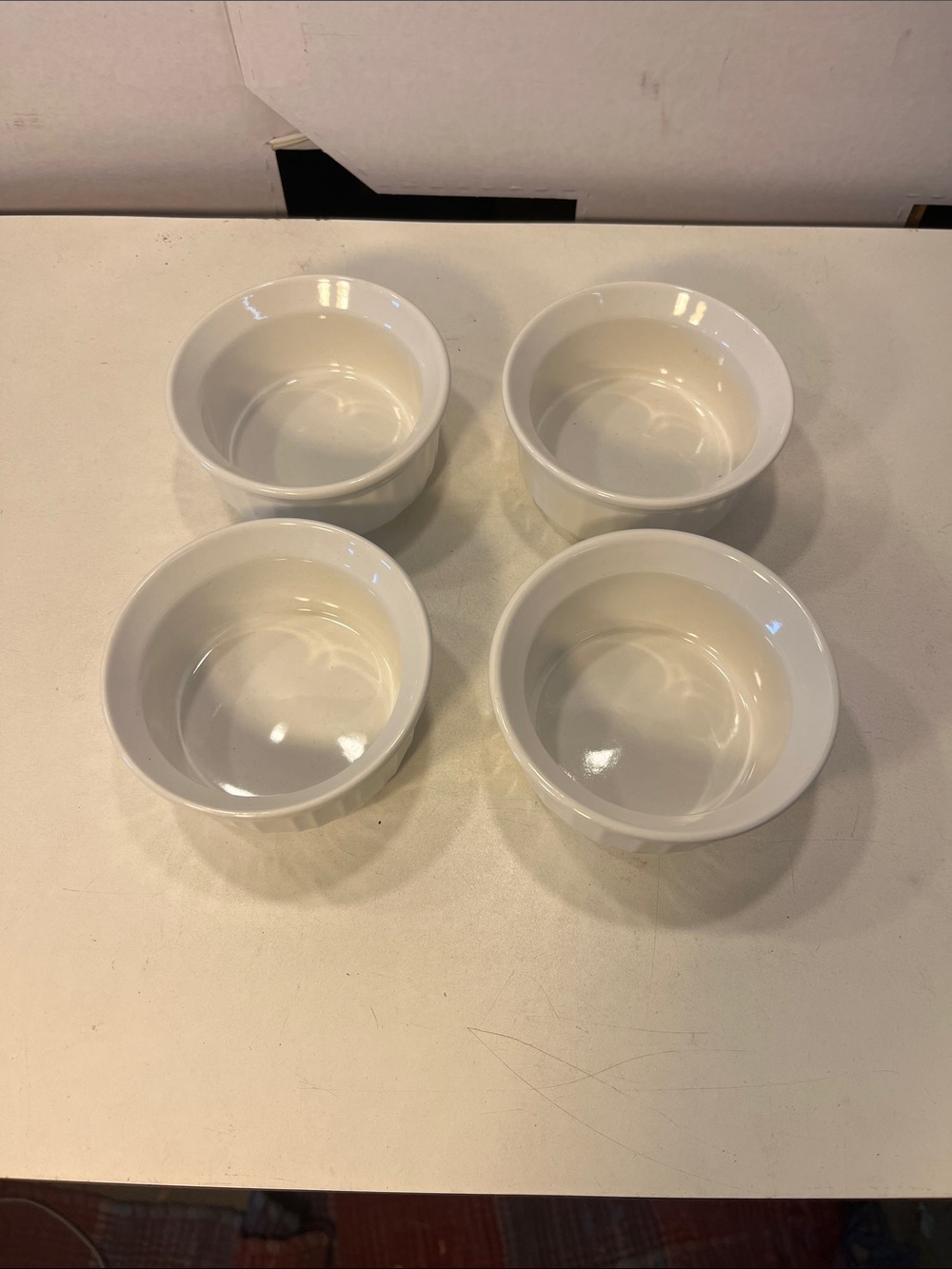 Corningware White Ceramic Ramekin Set of 4